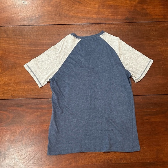 Lee Premium Short Sleeve Shirt Men's Size L Blue w/Gray Sleeves - Picture 8 of 14